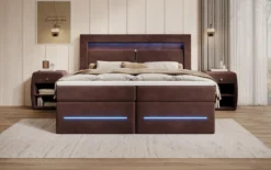 Boxspringbett Minera mit LED, USB und Stauraum