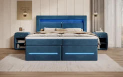Boxspringbett Minera mit LED, USB und Stauraum
