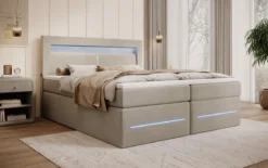 Boxspringbett Minera mit LED, USB und Stauraum