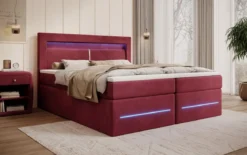 Boxspringbett Minera mit LED, USB und Stauraum