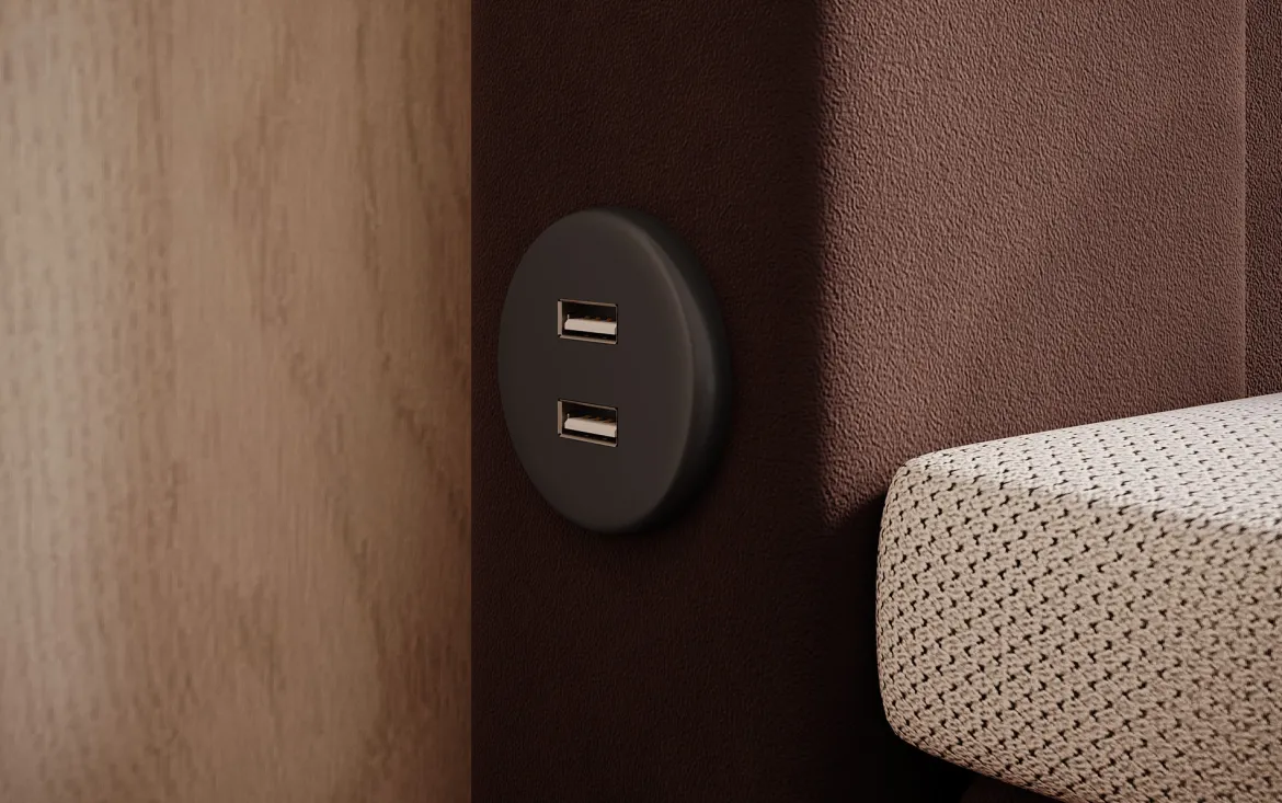 Boxspringbett Minera mit LED, USB und Stauraum