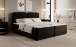 Boxspringbett Mira in Strukturstoff mit Stauraum
