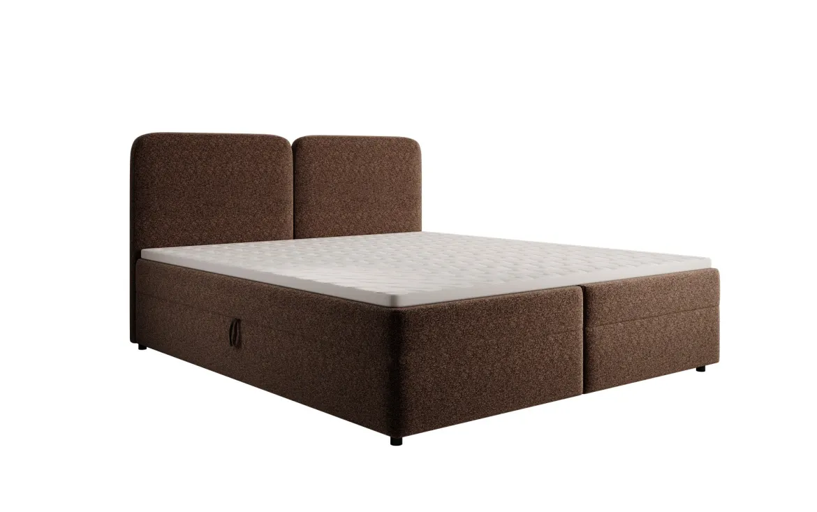 Boxspringbett Mira in Strukturstoff mit Stauraum