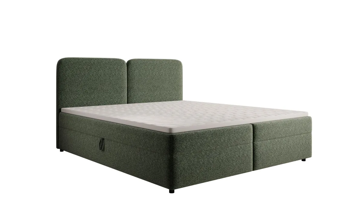 Boxspringbett Mira in Strukturstoff mit Stauraum