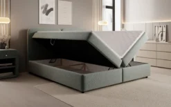 Boxspringbett Mira in Strukturstoff mit Stauraum