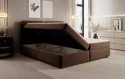 Boxspringbett Mira in Strukturstoff mit Stauraum