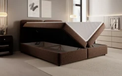 Boxspringbett Mira in Strukturstoff mit Stauraum