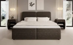 Boxspringbett Mira in Strukturstoff mit Stauraum