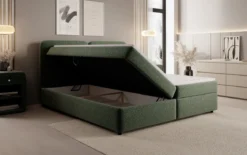 Boxspringbett Mira in Strukturstoff mit Stauraum