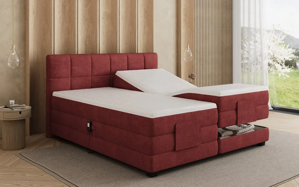 Boxspringbett Monaco - elektrisch verstellbar in Stoff