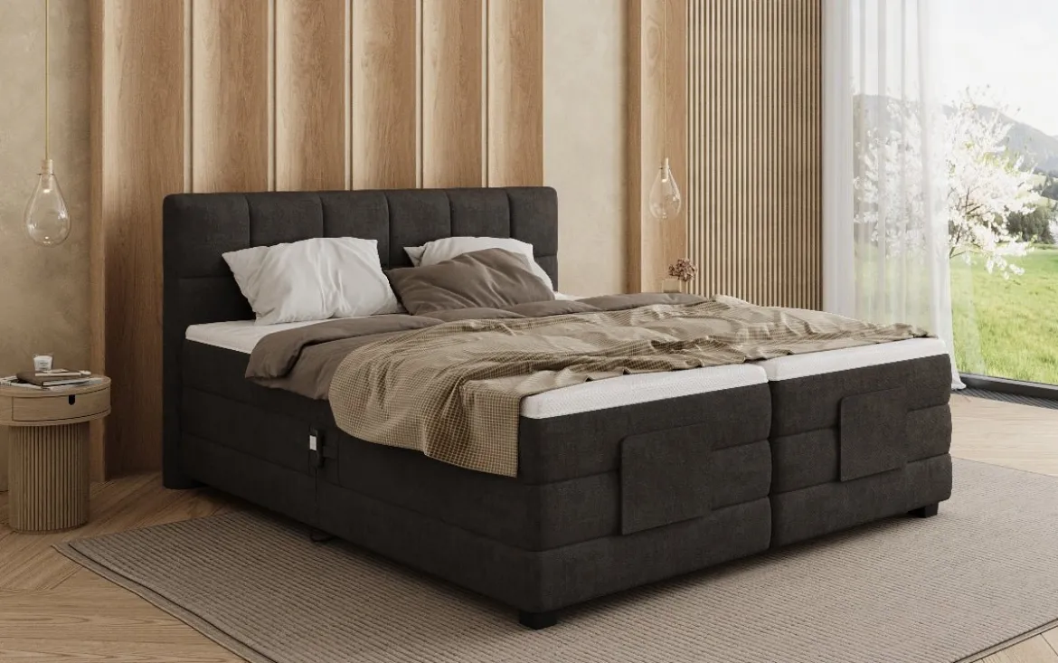 Boxspringbett Monaco - elektrisch verstellbar in Stoff