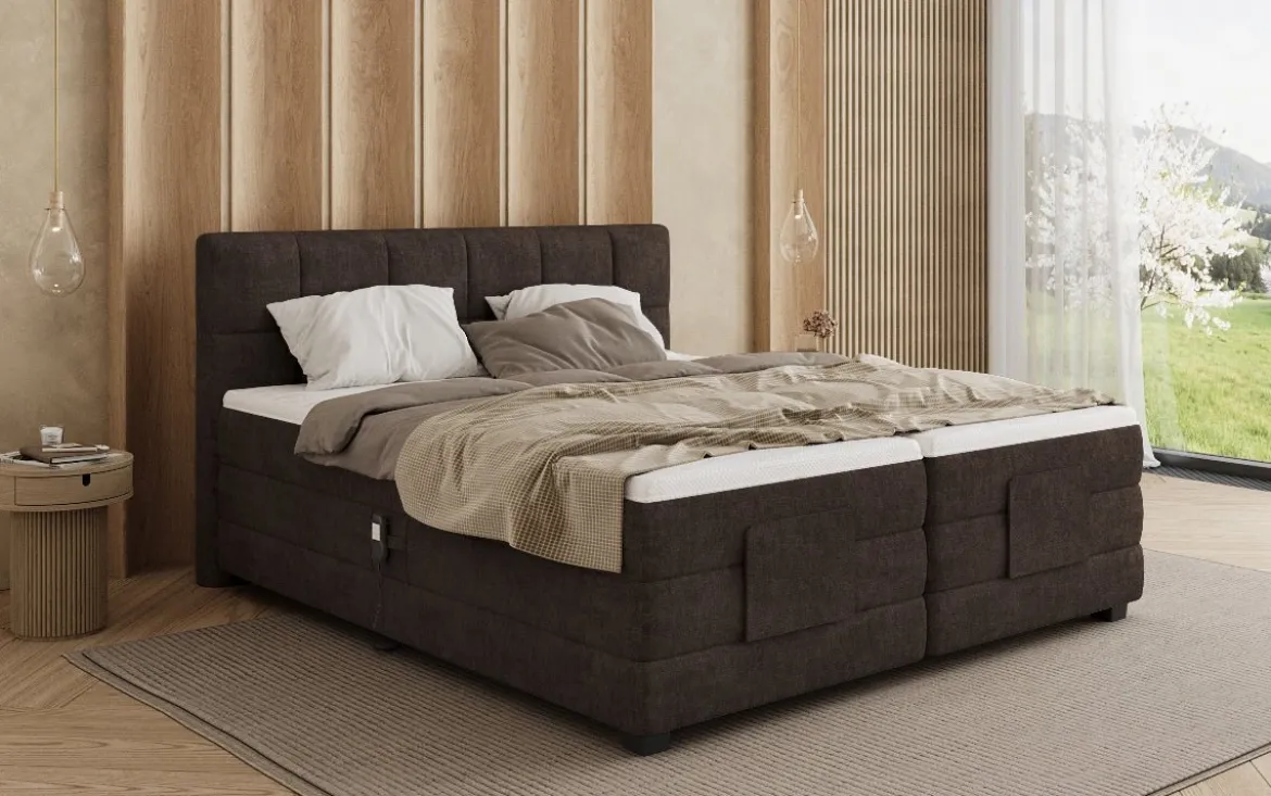 Boxspringbett Monaco - elektrisch verstellbar in Stoff