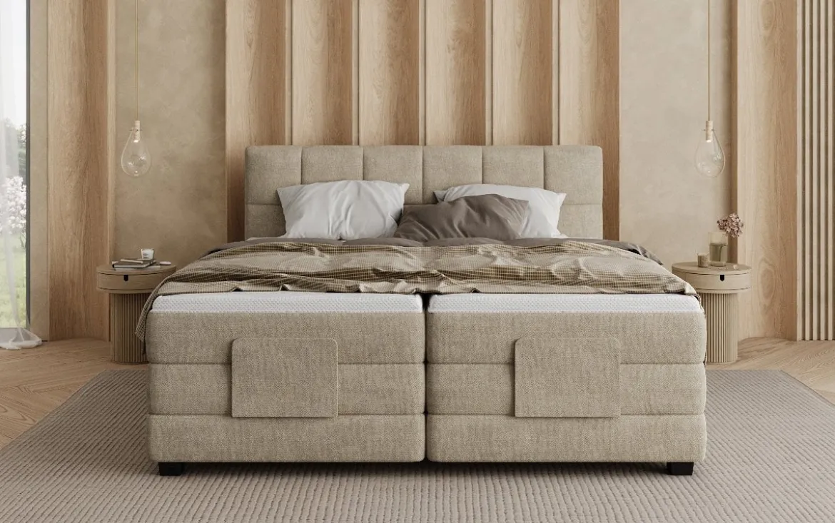 Boxspringbett Monaco - elektrisch verstellbar in Stoff