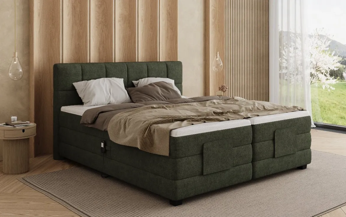 Boxspringbett Monaco - elektrisch verstellbar in Stoff