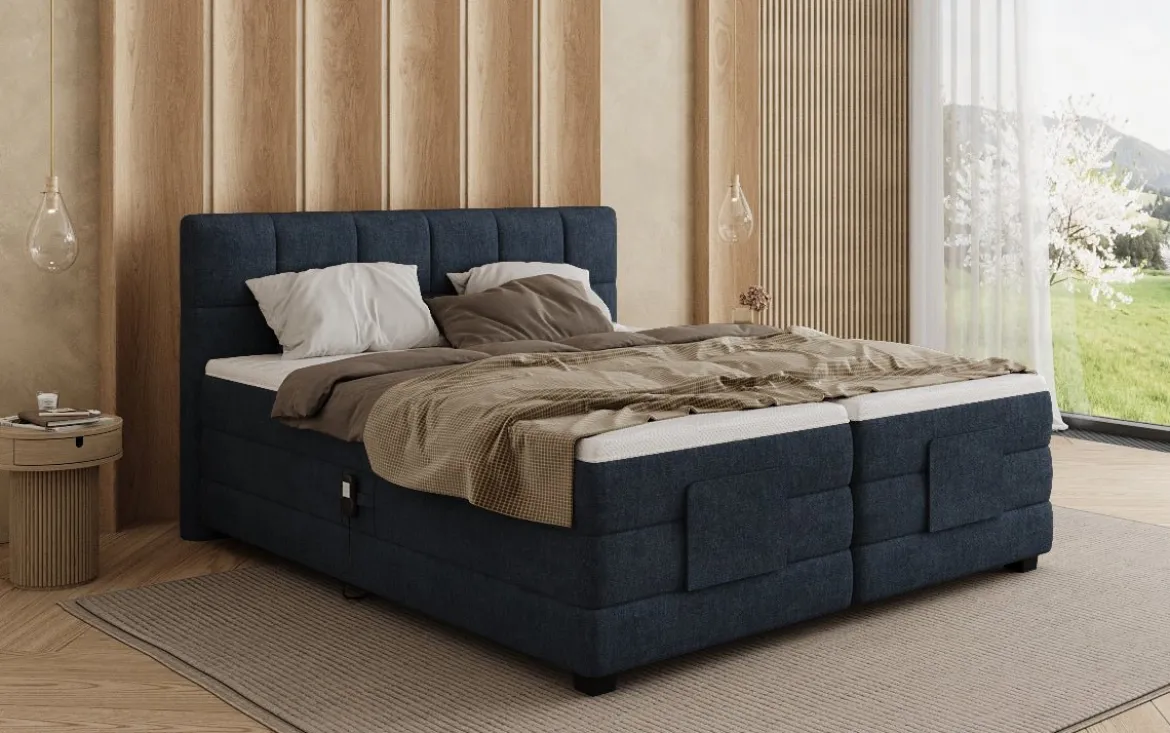 Boxspringbett Monaco - elektrisch verstellbar in Stoff