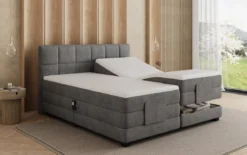 Boxspringbett Monaco - elektrisch verstellbar in Samt