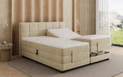 Boxspringbett Monaco - elektrisch verstellbar in Samt
