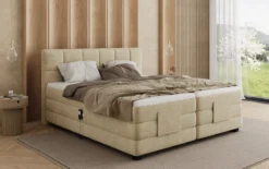 Boxspringbett Monaco - elektrisch verstellbar in Samt