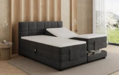 Boxspringbett Monaco - elektrisch verstellbar in Samt