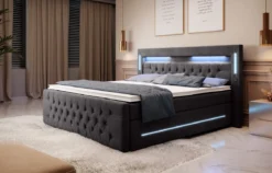 Boxspringbett Moonlight mit LED, USB und Stauraum