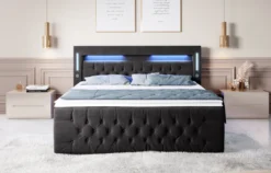 Boxspringbett Moonlight mit LED, USB und Stauraum