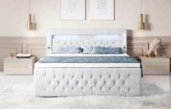 Boxspringbett Moonlight mit LED, USB und Stauraum