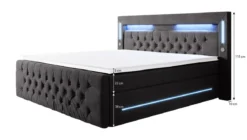 Boxspringbett Moonlight mit LED, USB und Stauraum
