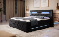 Boxspringbett Moonlight mit LED, USB und Stauraum