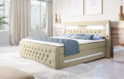 Boxspringbett Moonlight mit LED, USB und Stauraum
