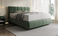 Boxspringbett Nala in Strukturstoff mit Schwebeoptik