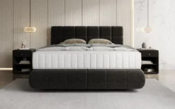 Boxspringbett Nala in Strukturstoff mit Schwebeoptik