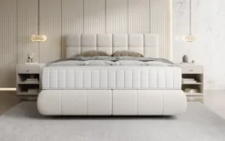 Boxspringbett Nala in Strukturstoff mit Schwebeoptik