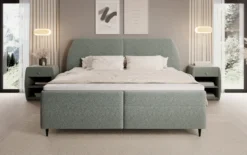 Boxspringbett Nara in Strukturstoff mit Stauraum