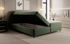 Boxspringbett Nara in Strukturstoff mit Stauraum
