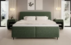 Boxspringbett Nea in Strukturstoff mit Stauraum