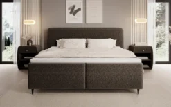 Boxspringbett Nea in Strukturstoff mit Stauraum