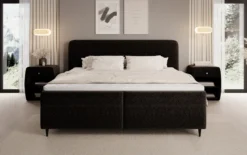 Boxspringbett Nea in Strukturstoff mit Stauraum
