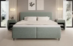 Boxspringbett Nea in Strukturstoff mit Stauraum