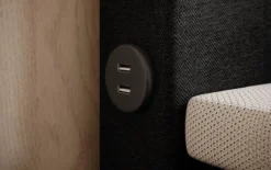 Boxspringbett Nera mit LED, USB und Stauraum