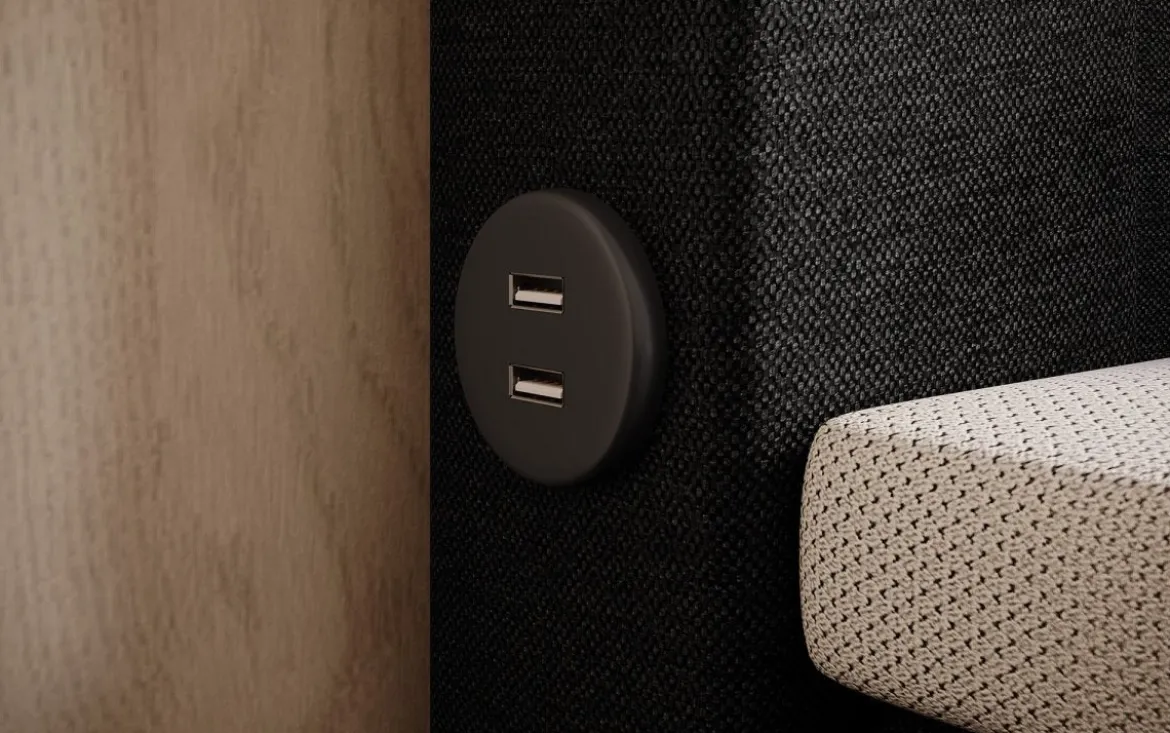Boxspringbett Nera mit LED, USB und Stauraum