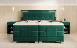 Boxspringbett Noctis Samt elektrisch verstellbar mit LED
