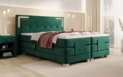 Boxspringbett Noctis Samt elektrisch verstellbar mit LED
