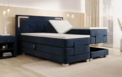 Boxspringbett Noctis Samt elektrisch verstellbar mit LED