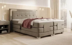 Boxspringbett Noctis Samt elektrisch verstellbar mit LED