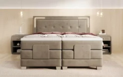 Boxspringbett Noctis Samt elektrisch verstellbar mit LED