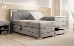 Boxspringbett Noctis Samt elektrisch verstellbar mit LED