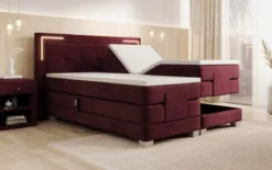 Boxspringbett Noctis Samt elektrisch verstellbar mit LED