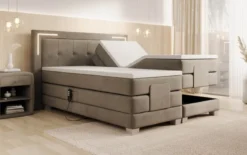 Boxspringbett Noctis Samt elektrisch verstellbar mit LED