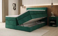 Boxspringbett Norella mit Stauraum in Samt
