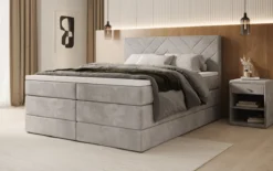 Boxspringbett Norella mit Stauraum in Samt